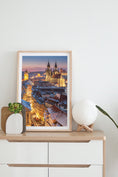 Load image into Gallery viewer, Prague Old Town & Hradčany Castle on a Winter Night – Unframed Fine Art Print