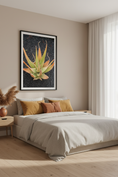 Bild in Galerie-Betrachter laden, Minimalist aloe vera plant artwork featuring warm desert tones, ideal for natural home décor or photography prints.