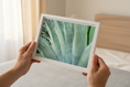 Load image into Gallery viewer, Minimalist agave leaf texture in soft green tones, ideal for modern home decor prints