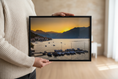 Load image into Gallery viewer, Sunset Boats on Lake Como — wall-art display photograph by Kirill Rudenko
