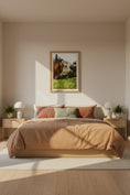 Load image into Gallery viewer, Bedroom with a bed, nightstands, and a wall art of a cow and horse.