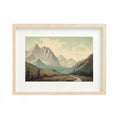Load image into Gallery viewer, Vintage Mountain Landscape Print