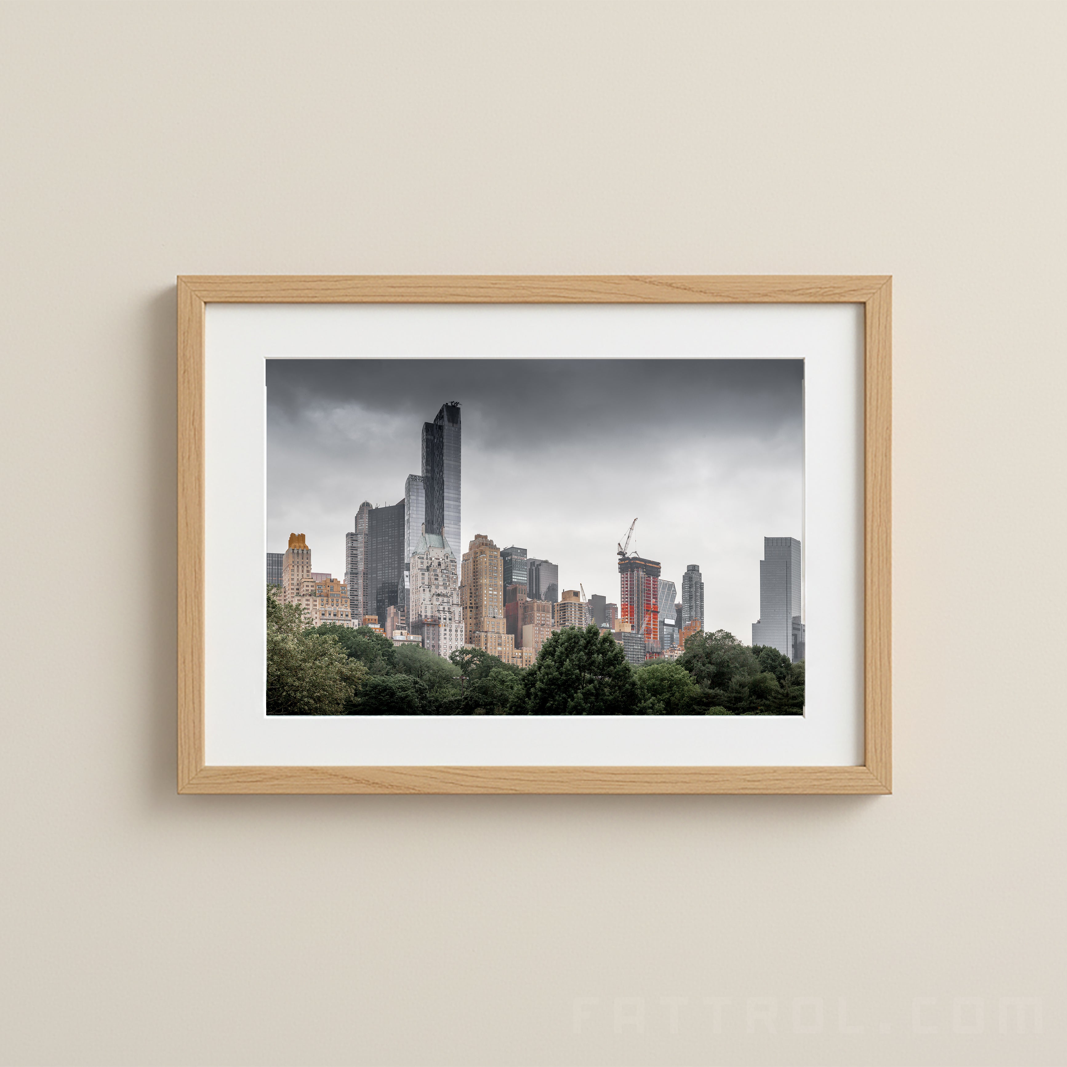 New York Skyline over Central Park — large 24x36 sofa anchor print