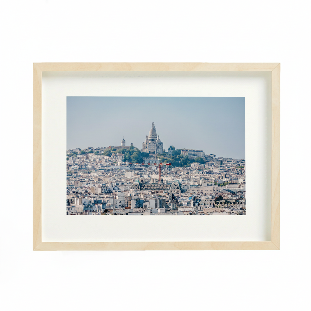 Montmartre rooftops panoramic Paris — 2026 gallery wall anchor by Fattrol