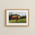 Load image into Gallery viewer, Alpine Brown Cow – Austrian Alps Fine Art Landscape Print
