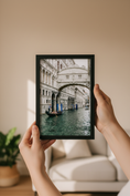 Load image into Gallery viewer, Bridge of Sighs & Gondola — Venice Fine Art Print
