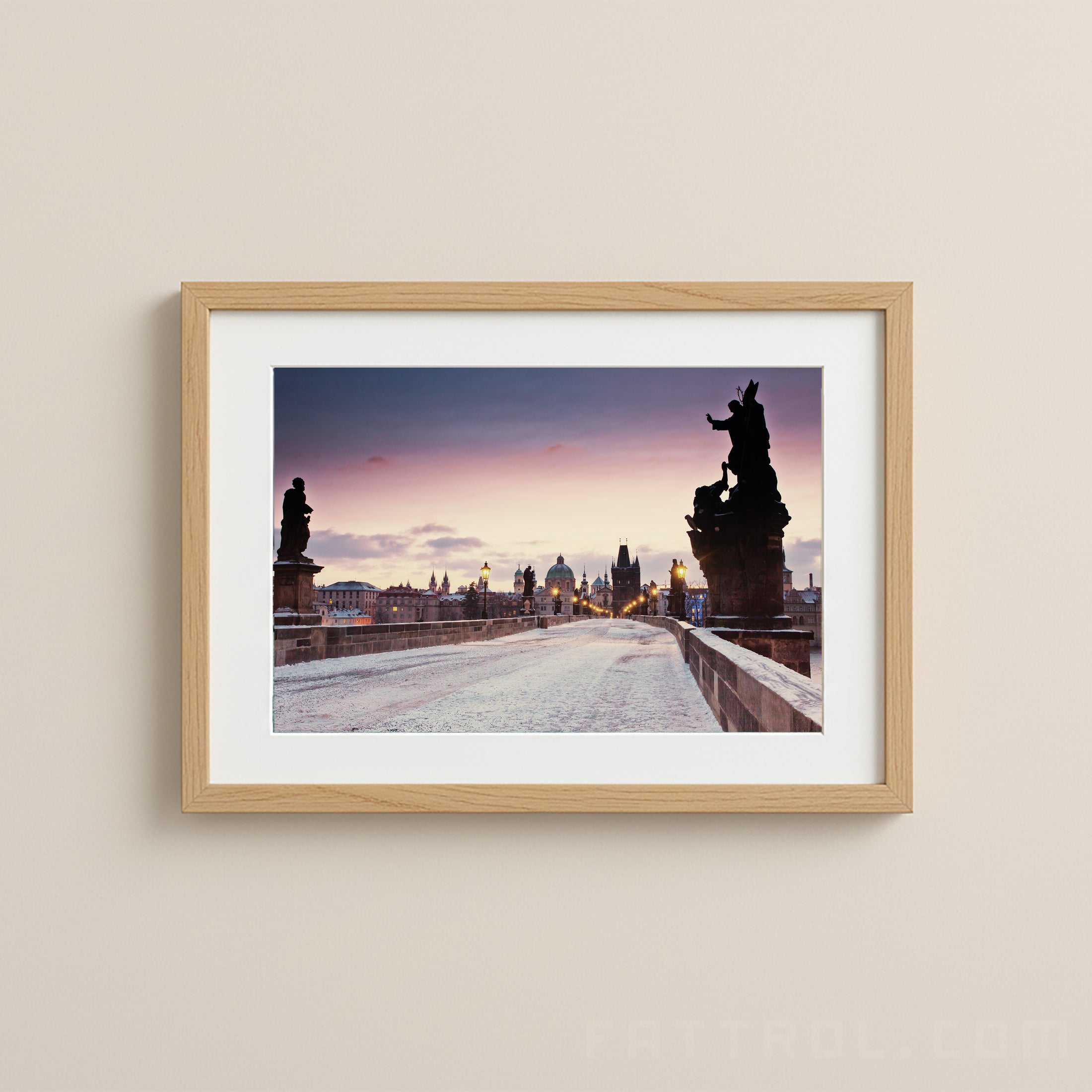 Winter Charles Bridge — Prague Fine Art Print