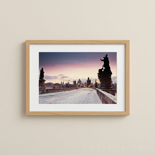 Winter Charles Bridge — Prague Fine Art Print