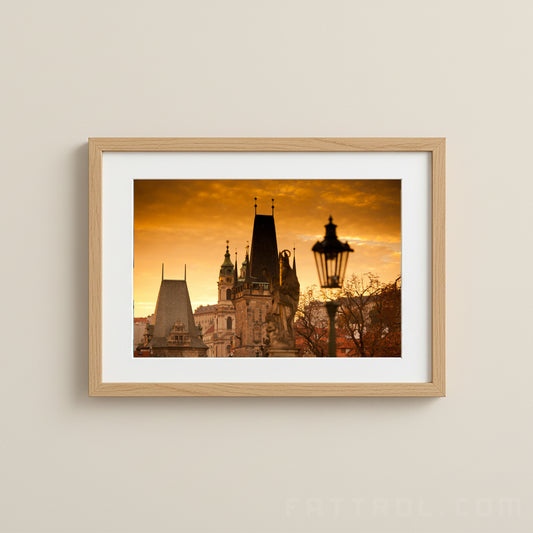 Golden Sunrise Over Charles Bridge – Prague Fine Art Photography Print