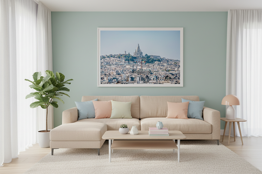 Montmartre Rooftops & Sacré-Cœur — Panoramic Paris Art Print