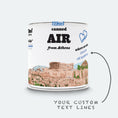 Load image into Gallery viewer, Personalized Canned Air from Athens with custom names and date in heart design — romantic Greek anniversary gift
