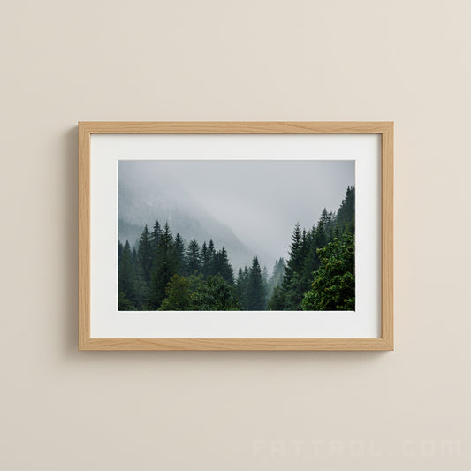 Snowy Forest Mist in the Austrian Alps – Fine Art Landscape Print