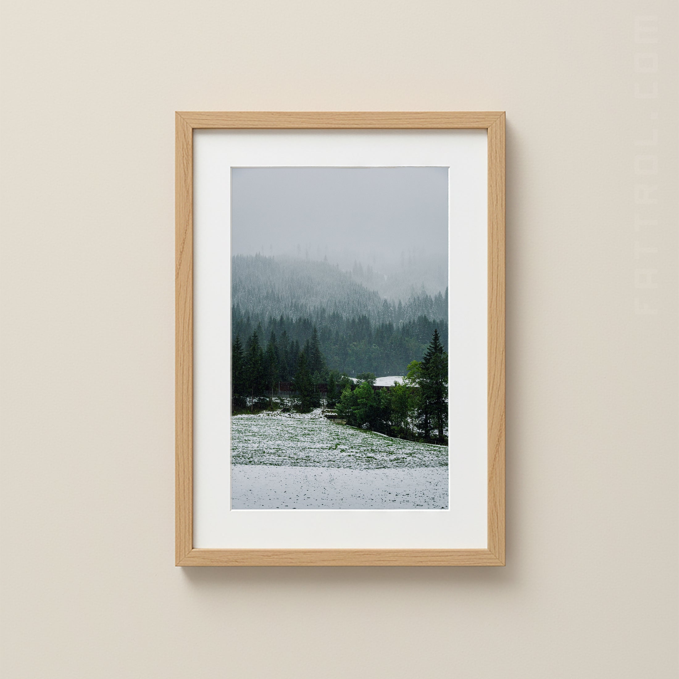 Snowy Forest in the Austrian Alps – Vertical Fine Art Photography Print