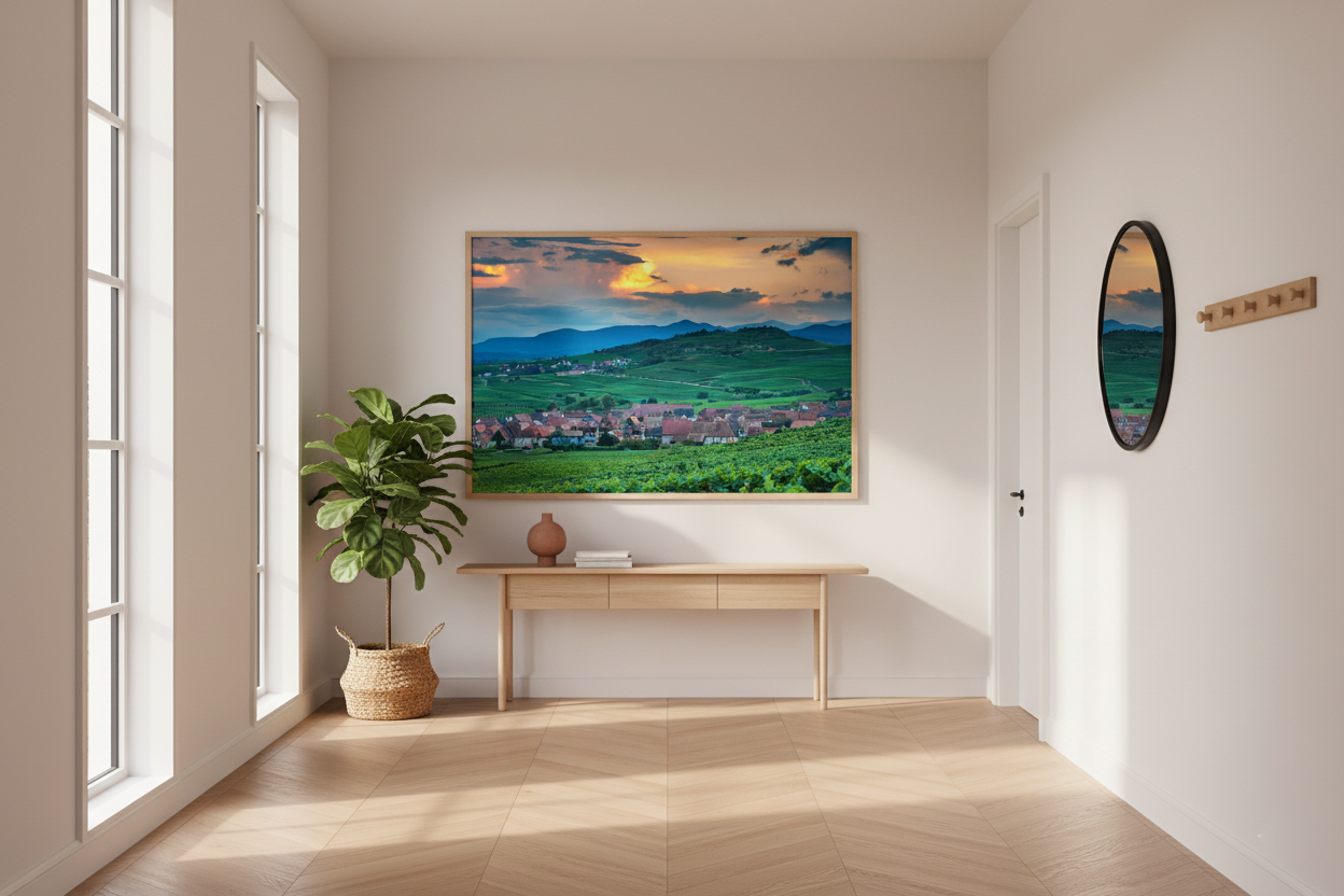 Vineyard Village at Sunset, Saint-Hippolyte — original fine art photograph by Kirill Rudenko, Fattrol