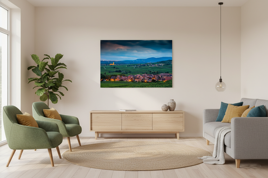 Alsace Vineyards at Dusk, Saint-Hippolyte — original fine art photograph by Kirill Rudenko, Fattrol
