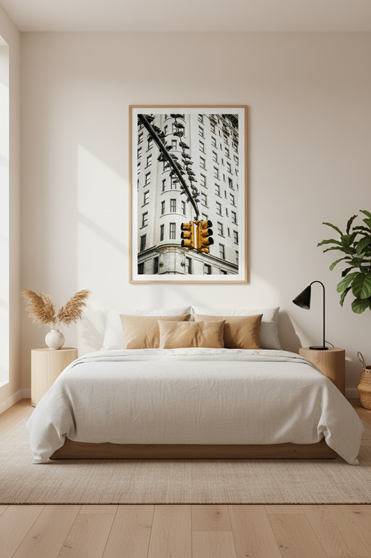 Traffic Light & Architecture, New York — original fine art photograph by Kirill Rudenko, Fattrol