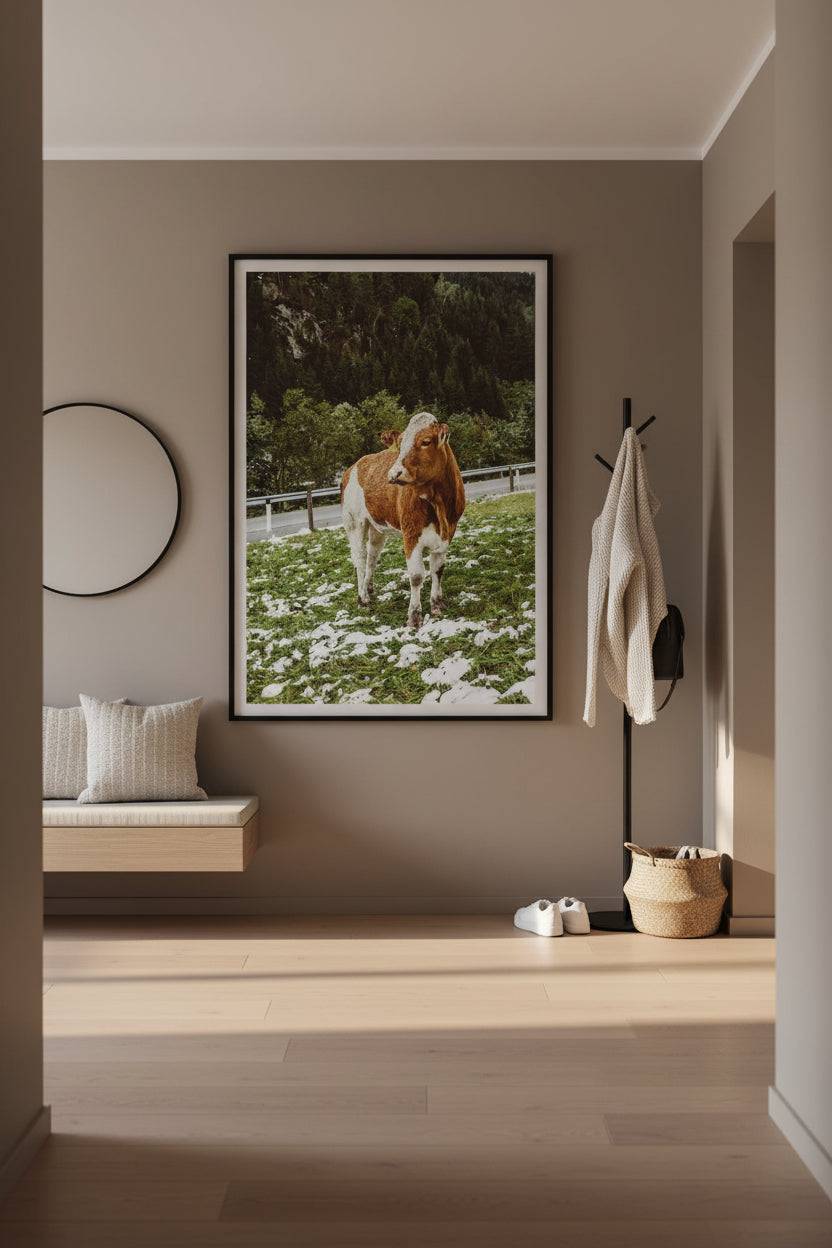 Winter in the Mountains – Alpine Cow Fine Art Photography Print