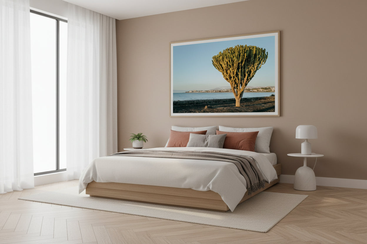 Coastal Cactus, Lanzarote — Kirill Rudenko original travel art print