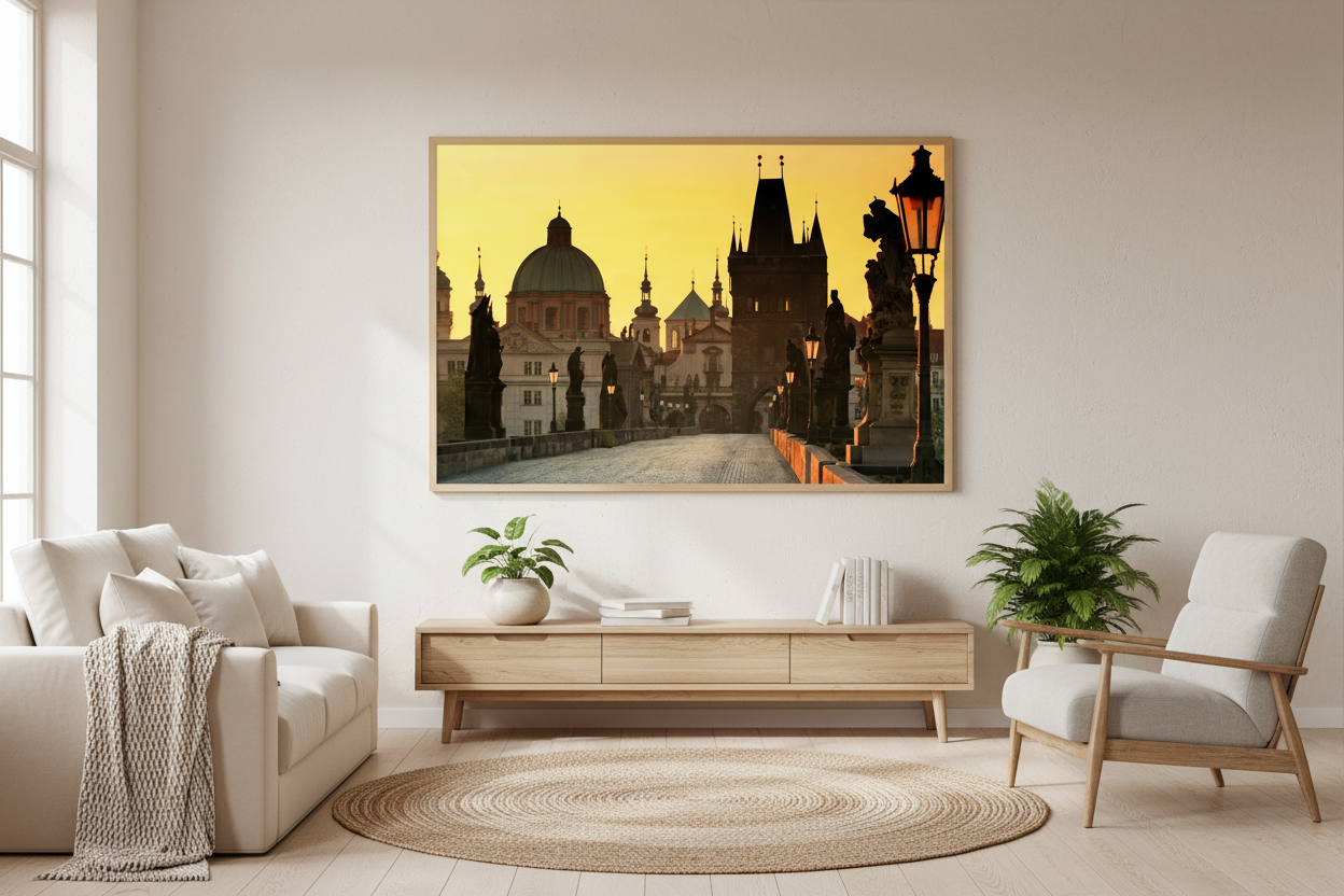 Sunrise At Charles Bridge — Prague Fine Art Print