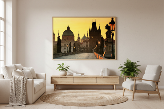 Sunrise At Charles Bridge — Prague Fine Art Print