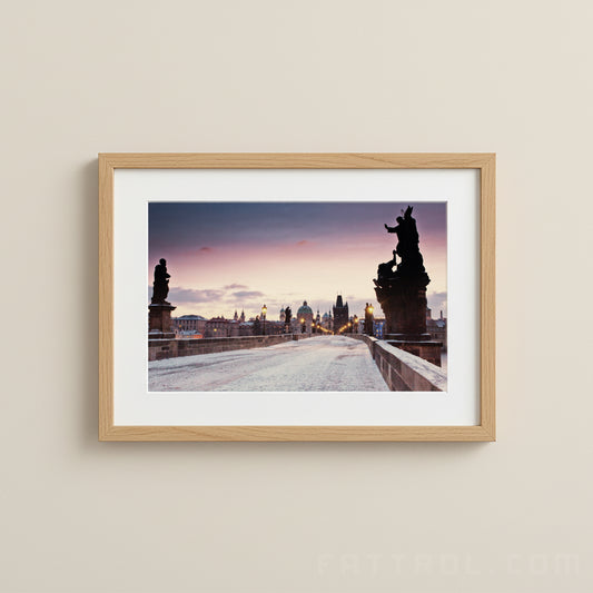 Winter Charles Bridge — Prague Fine Art Print