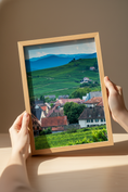 Load image into Gallery viewer, Alsace Vineyards, Saint-Hippolyte — Fattrol fine art photography print, framed in interior
