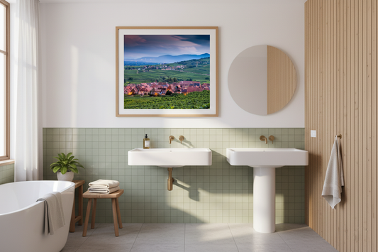 Alsace Vineyards at Dusk — archival fine art print on museum-grade paper