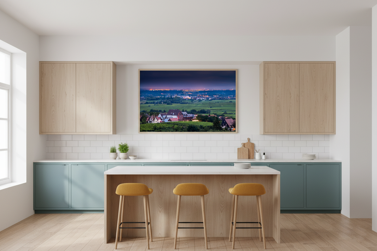 Alsace Vineyards, Colmar — Fattrol fine art photography print, framed in interior