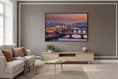 Load image into Gallery viewer, Romantic panoramic view of Prague bridges and historic buildings at sunset.
