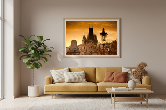 Golden Sunrise Over Charles Bridge – Prague Fine Art Photography Print