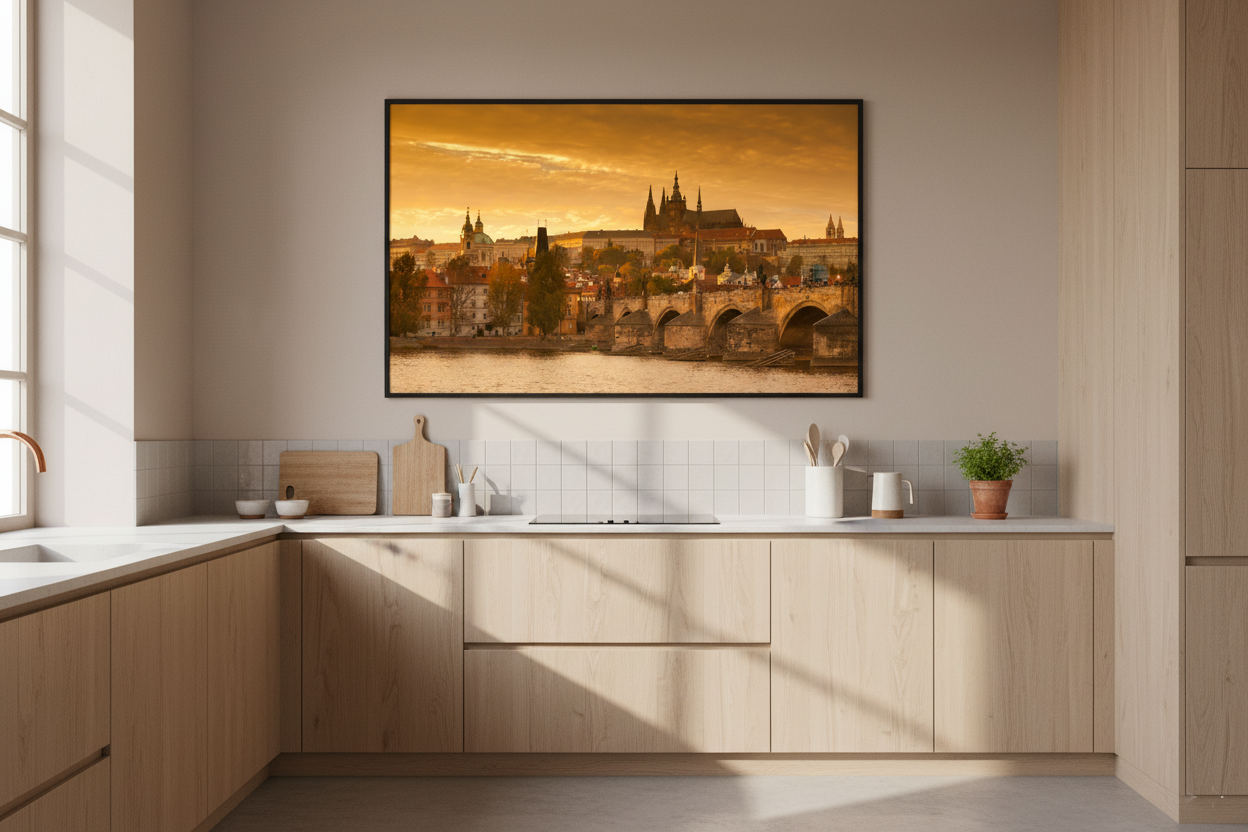 Prague Castle at Golden Hour – Charles Bridge Fine Art Photography Print