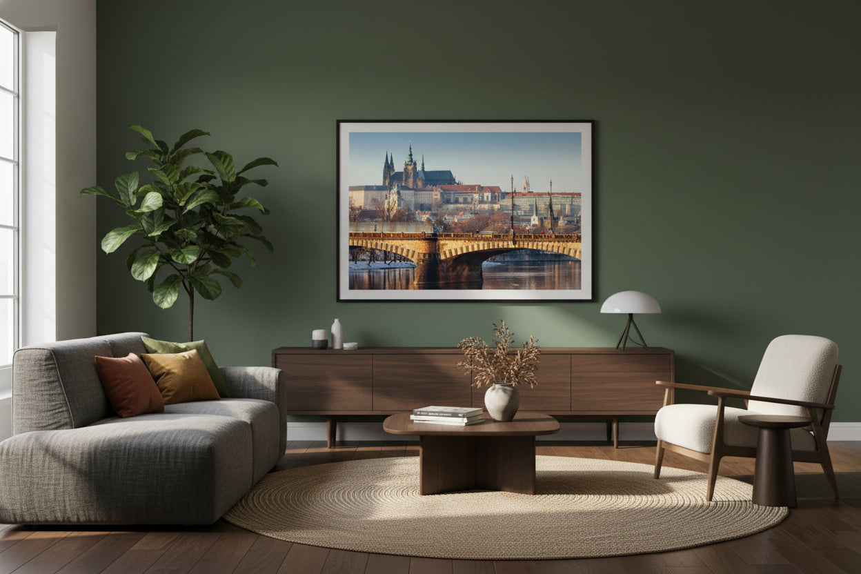 Prague Castle & Tram — archival fine art print on museum-grade paper