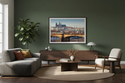 Prague Castle & Tram — archival fine art print on museum-grade paper