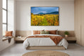 Load image into Gallery viewer, Vibrant autumn vineyard with rolling hills in the background — fine art photo.
