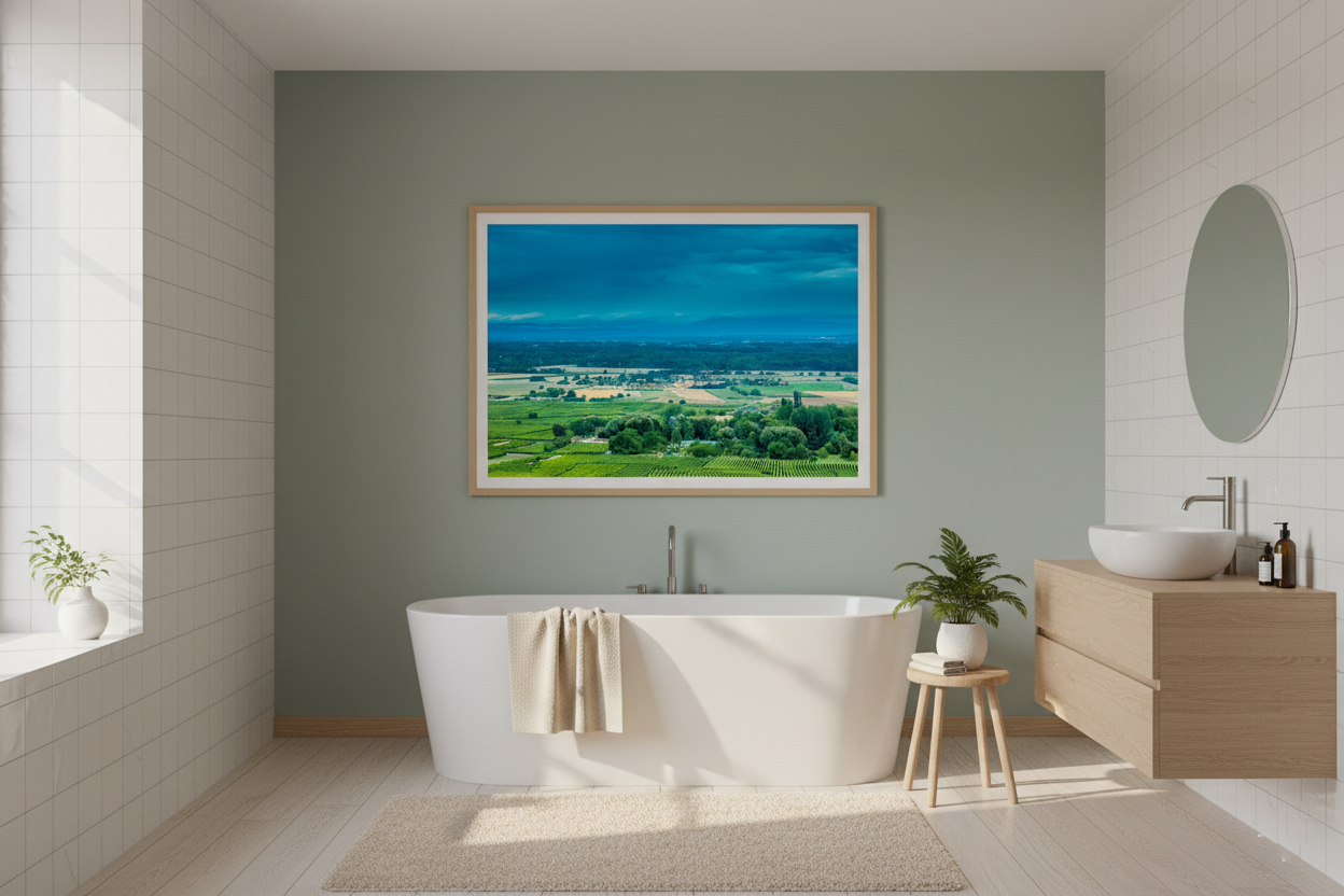 Alsace Vineyards, Colmar — Fattrol fine art photography print, framed in interior