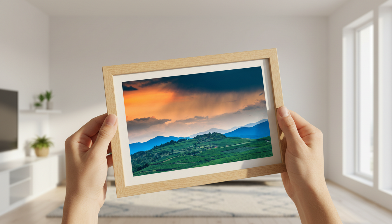 Alsace Vineyards, Colmar — Fattrol fine art photography print, framed in interior