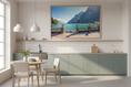 Load image into Gallery viewer, Stunning Italian landscape photo showing Lake Garda’s clear blue water and alpine cliffs, ideal for home decor.
