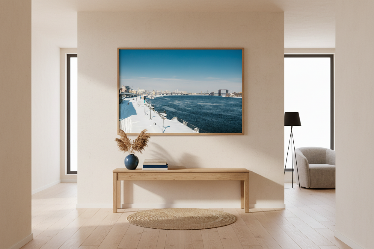 Dnipro River & Podil Bridge, Kyiv — Kirill Rudenko fine art photography (not AI-generated)
