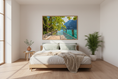 Load image into Gallery viewer, Lake Garda landscape photography showing mountain shore and vivid lake colors, Italy wall art
