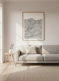 Load image into Gallery viewer, Waves in Line Art – Minimalist Abstract Fine Art Poster Print
