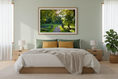 Load image into Gallery viewer, Nature path through lush forest, ideal for home décor wall art.
