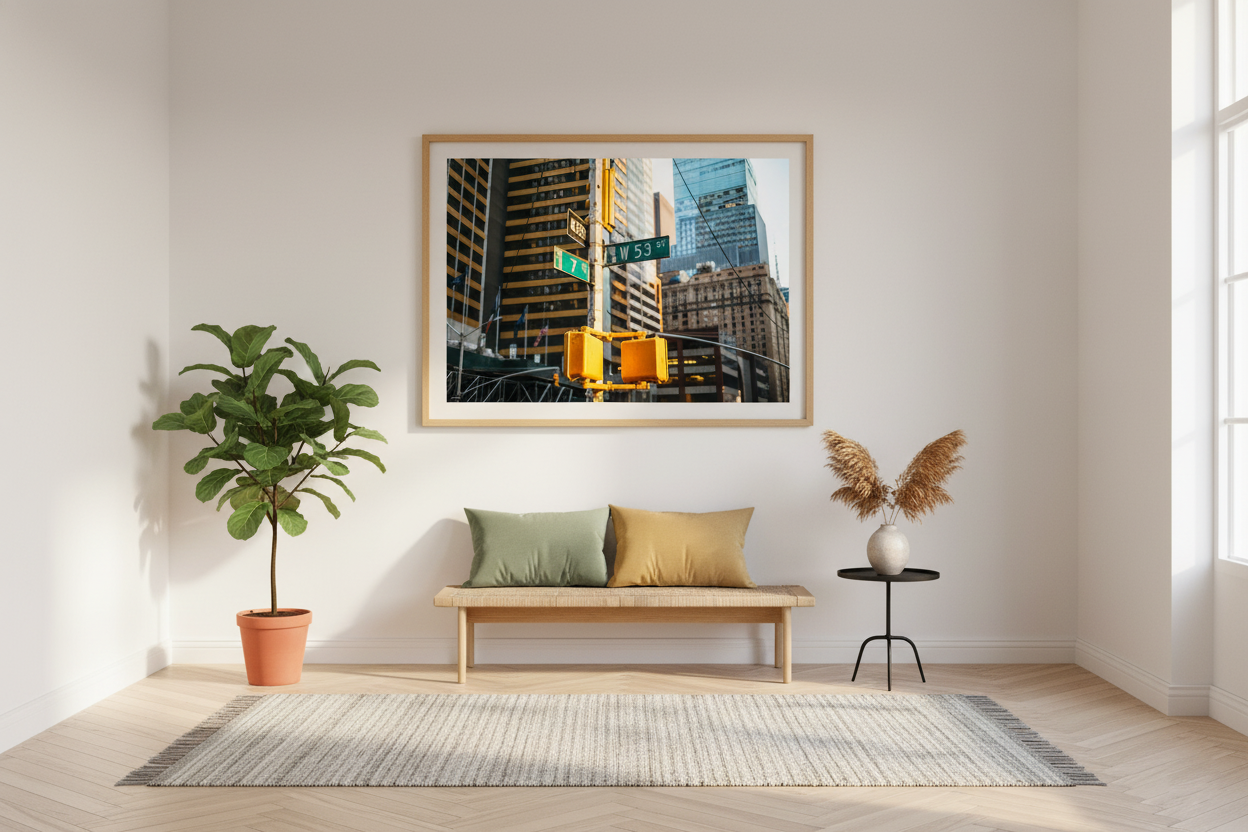 W 53rd St & 7th Ave Street Signs, NYC — Kirill Rudenko fine art photography (not AI-generated)