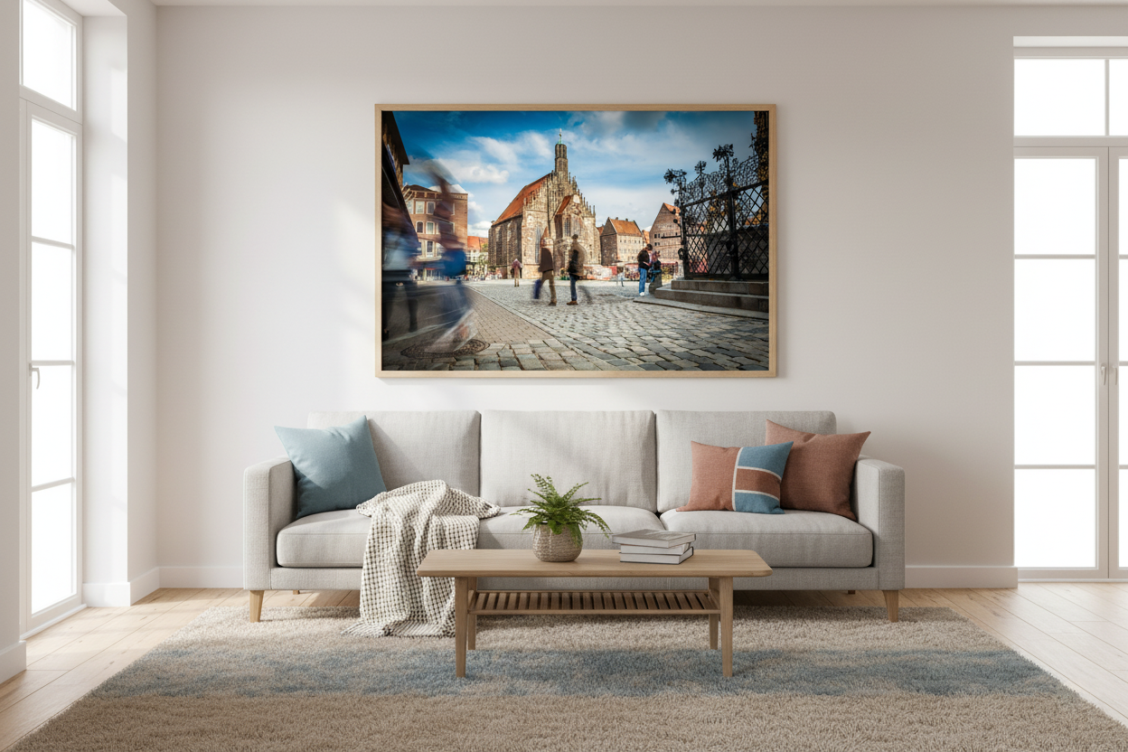 Frauenkirche & Hauptmarkt, Nuremberg — Kirill Rudenko original travel art print