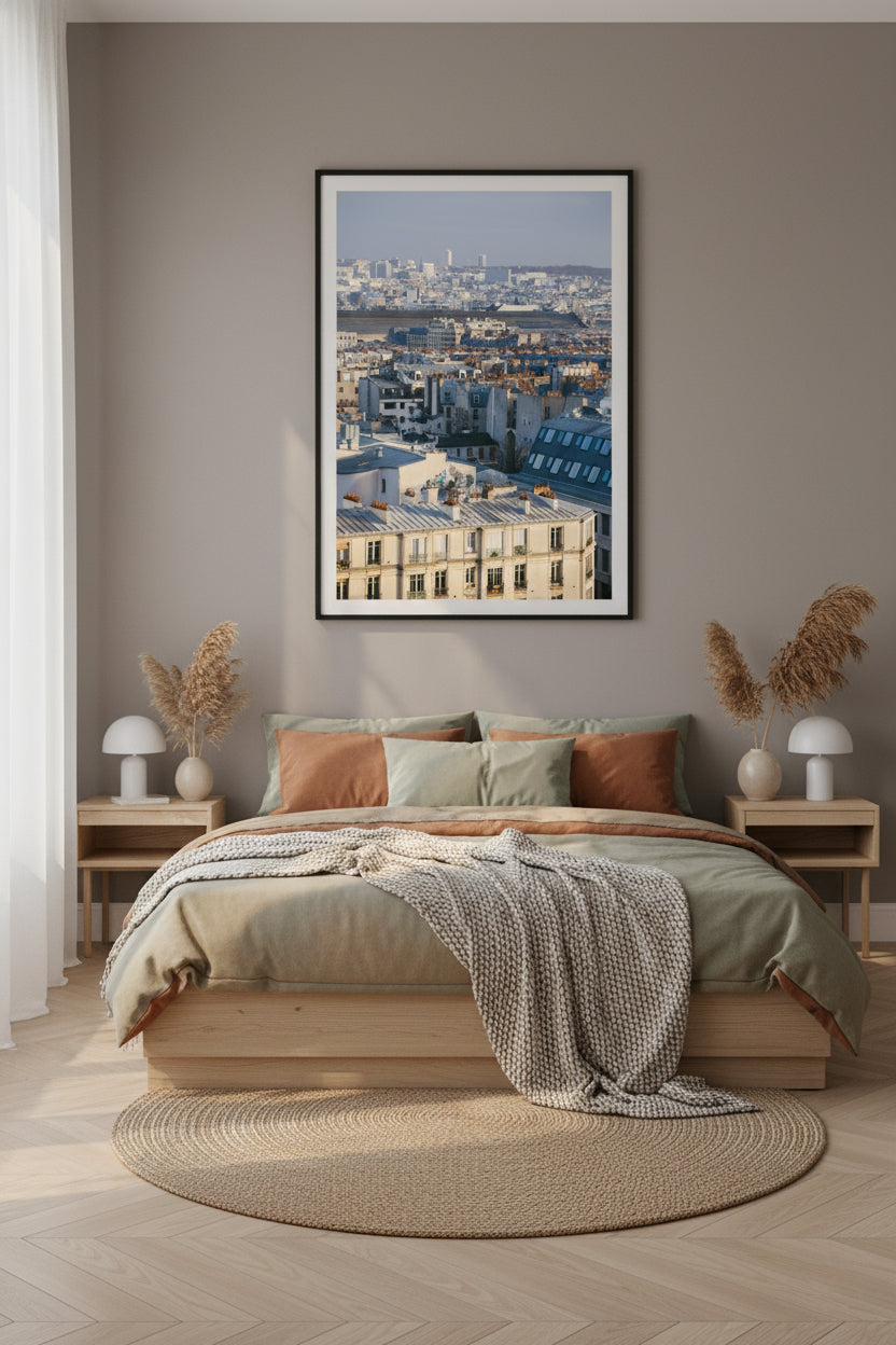 Paris Rooftops from Montmartre — Kirill Rudenko original travel art print