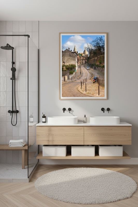 Paris Montmartre Street — original fine art photograph by Kirill Rudenko, Fattrol