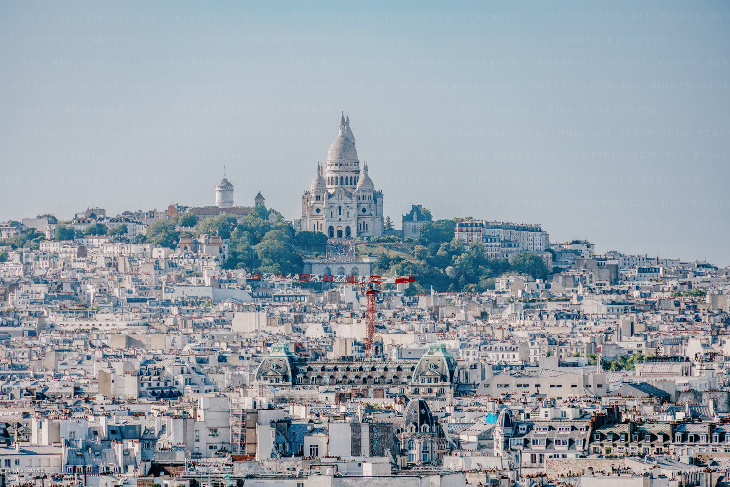 Montmartre Rooftops & Sacré-Cœur — Panoramic Paris Art Print