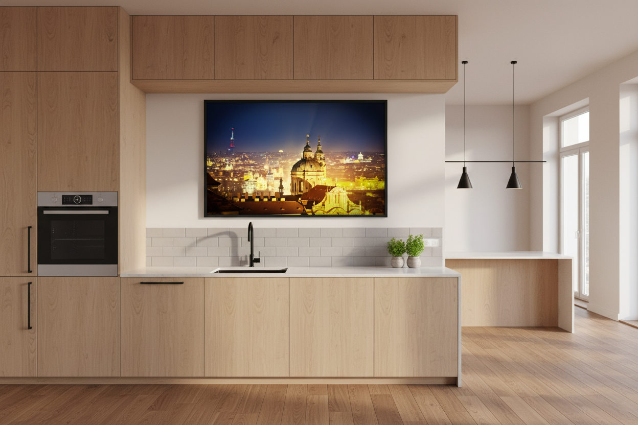 Prague Night Skyline – St. Nicholas Church Fine Art Photography Print