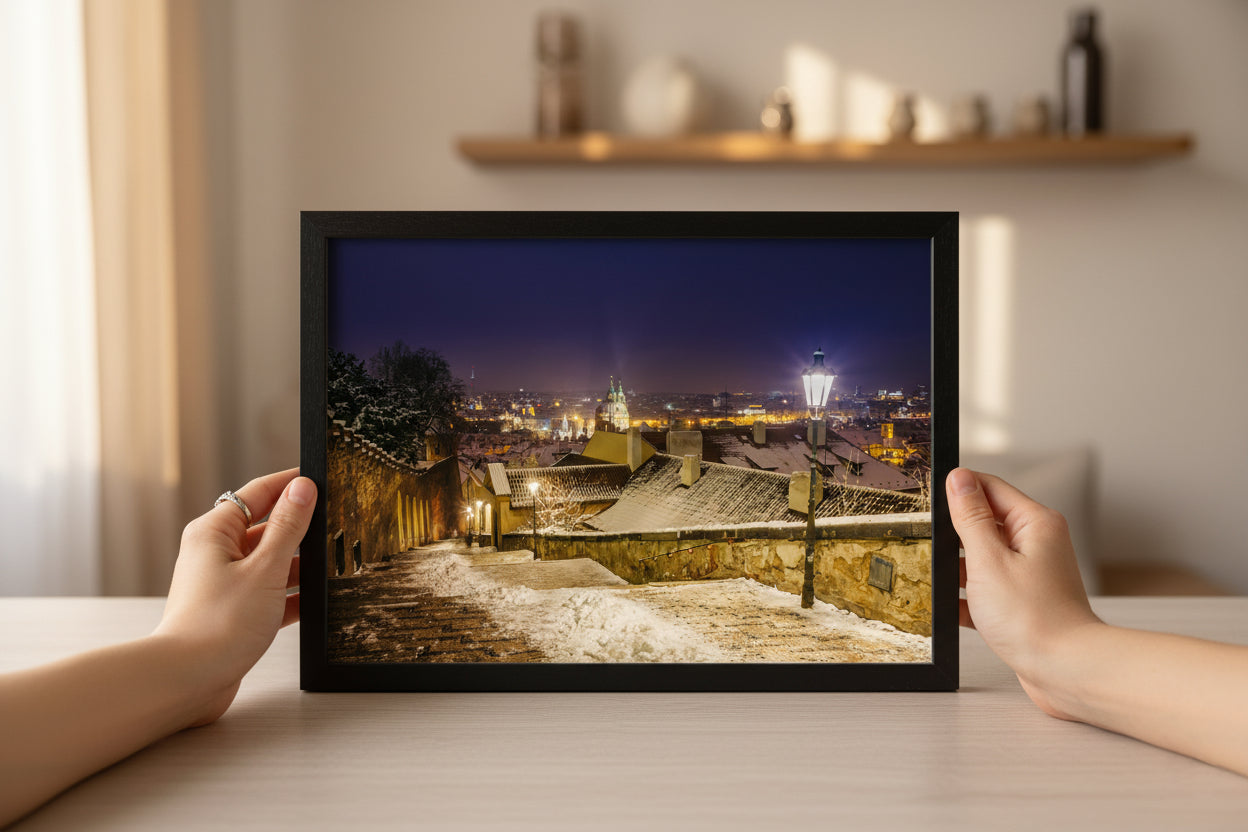 Lesser Town Winter Night, Prague — wall-art display photograph by Kirill Rudenko
