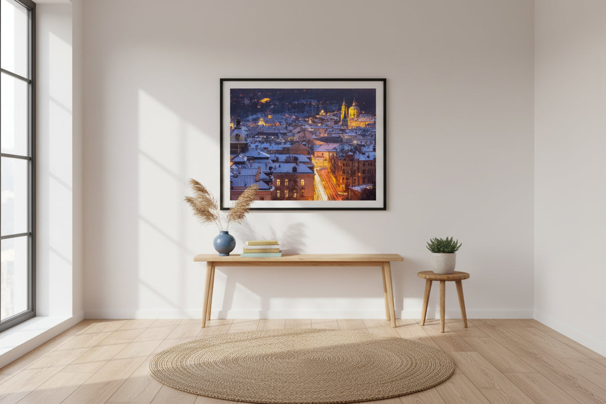 Lesser Town & St. Nicholas Church, Prague — Kirill Rudenko original travel art print