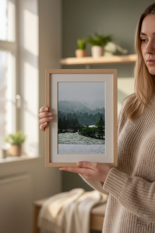 Snowy Forest in the Austrian Alps – Vertical Fine Art Photography Print